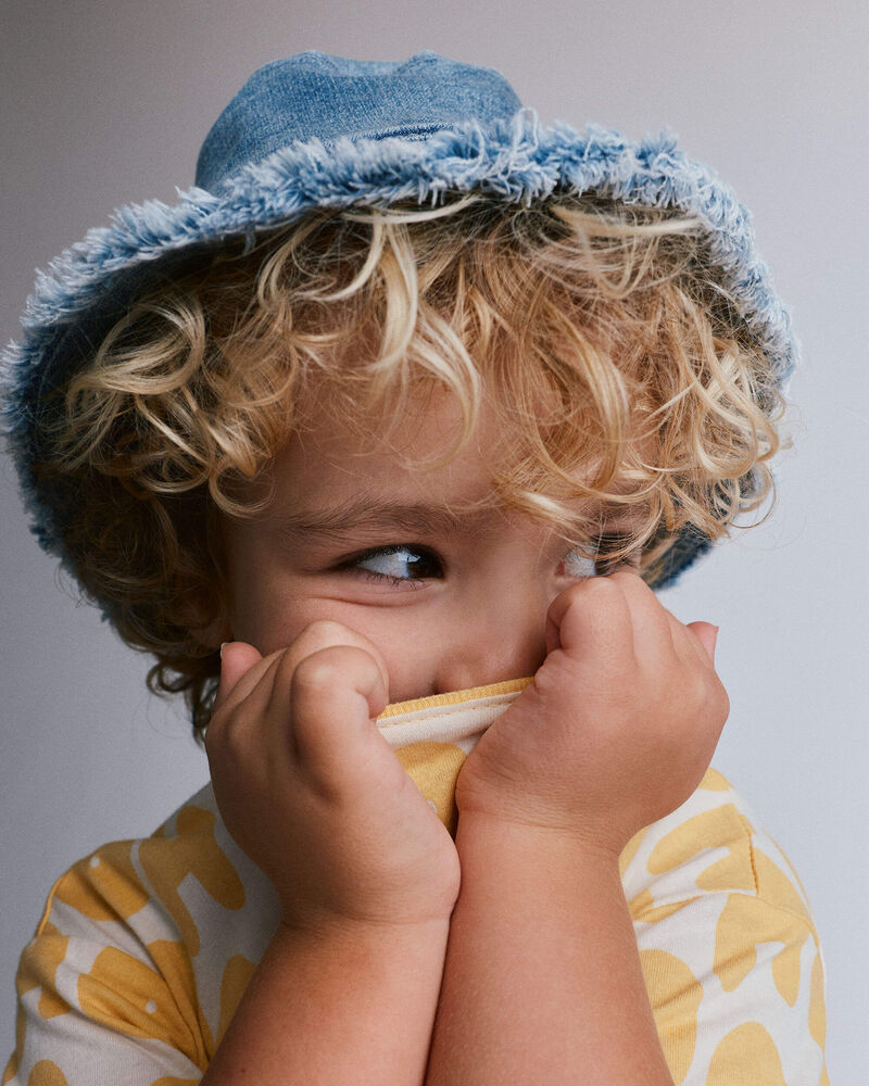 Tout-petit - Chapeau cloche en denim - D&eacute;lav&eacute; clair, image 4 sur 6 diapositives
