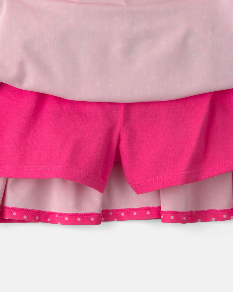 Filles - Jupe-short de sport &agrave; pois - Rose, image 2 sur 3 diapositives