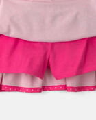 Filles - Jupe-short de sport &agrave; pois - Rose, image 2 sur 3 diapositives