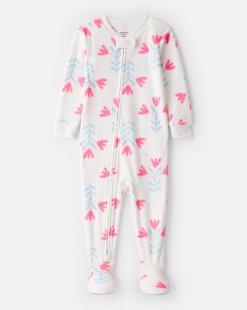 Tout-petit fille - Pyjama 1 pi&egrave;ce en coton ajust&eacute; fleuri DreamPlush, 