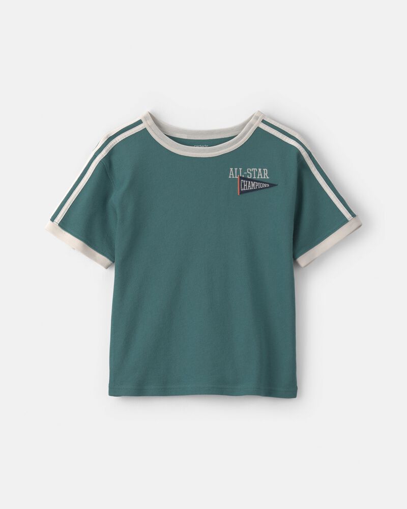 Gar&ccedil;ons - T-shirt &agrave; imprim&eacute; &laquo;All Star&raquo; - Vert, image 1 sur 2 diapositives
