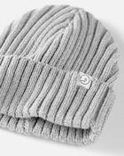Toddler Organic Cotton Ribbed Knit Beanie, image 2 of 3 slides