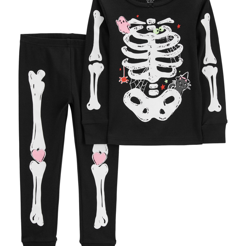Black Baby 2 Piece Glow Halloween Skeleton 100 Snug Fit Cotton Pyjamas Carter s Oshkosh Canada