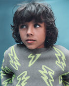 Boys Lightning Sweater - Grey, image 2 of 4 slides