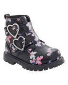 Enfant en bas &acirc;ge Bottes &agrave; boucles &agrave; motif de c&oelig;ur de papillon, image 1 sur 6 diapositives