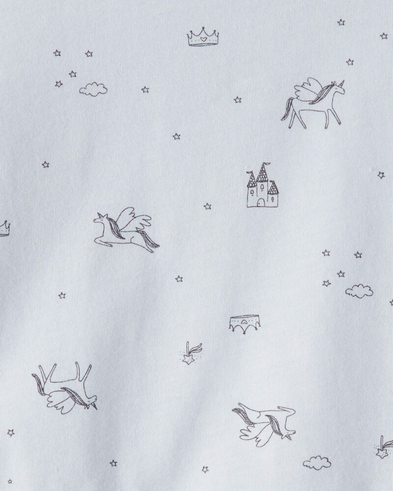 Toddler Girl Unicorn Print Long-Sleeve Top - Blue, image 2 of 3 slides