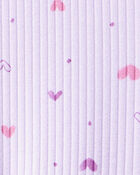 Toddler Girl Heart Print Long-Sleeve Dress - Purple, image 3 of 4 slides
