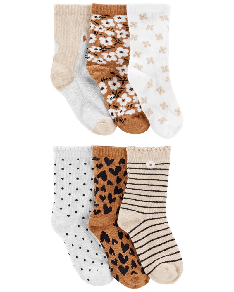 6-Pack Leopard Socks, image 1 of 1 slides