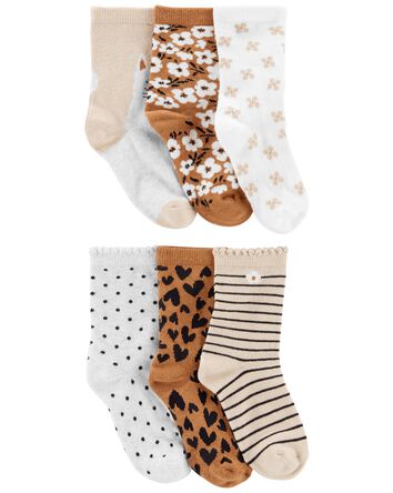 6-Pack Leopard Socks, 