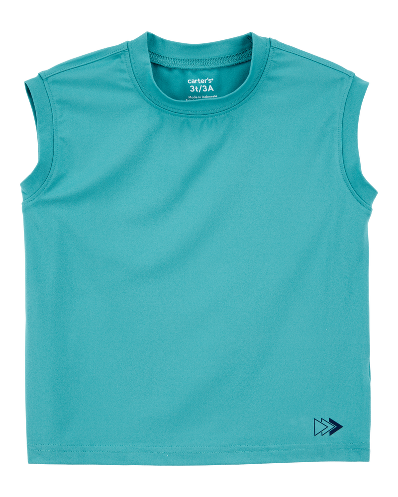 Toddler Active Muscle Tank - Teal, image 1 of 3 slides
