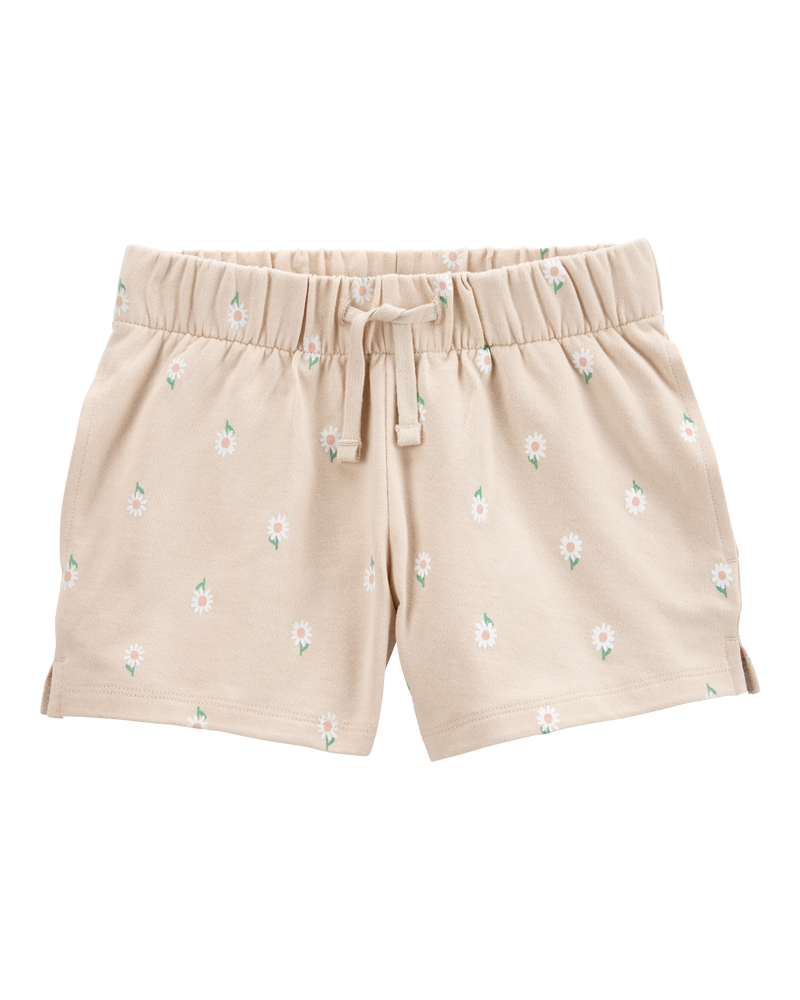 Kid Floral Pull-On French Terry Shorts, image 1 of 4 slides