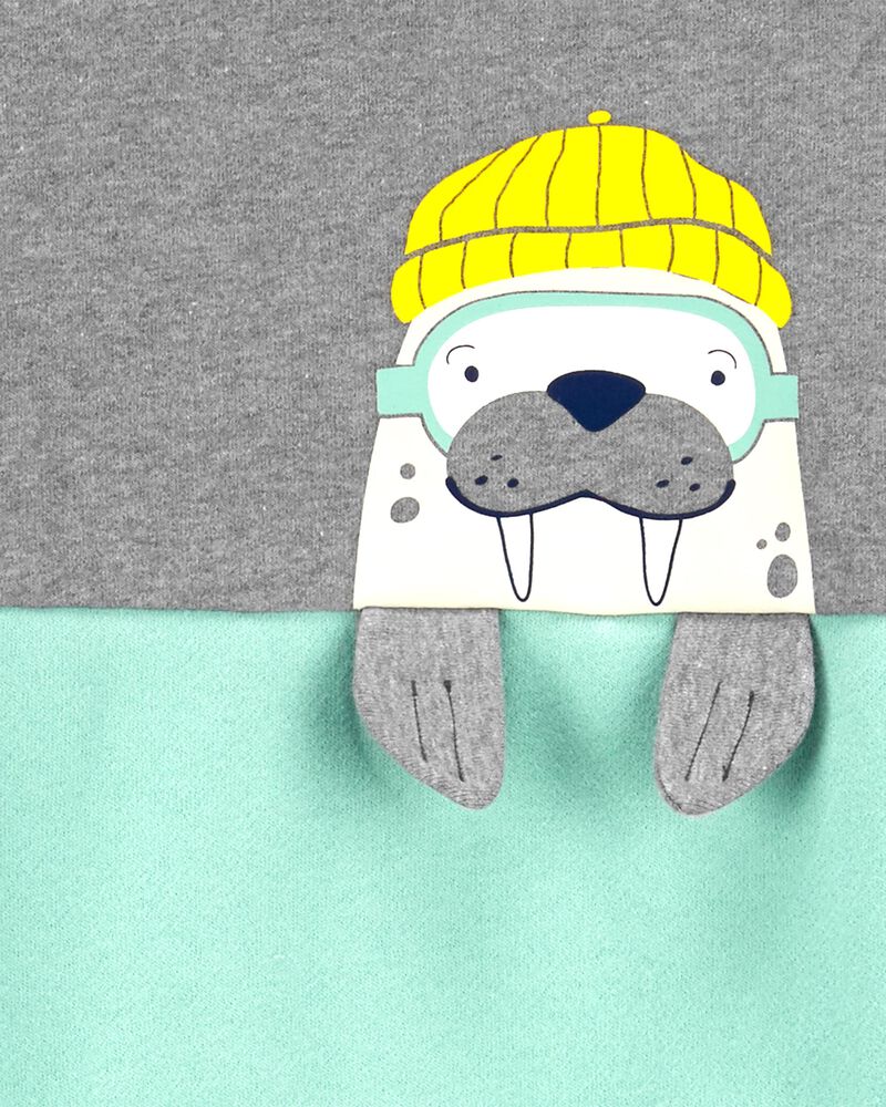 2-Piece Walrus Fleece Top & Jogger Set, image 2 of 2 slides