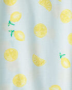 Girls 2-Pack Lemon Loose Fit Night Gown - Blue/Yellow, image 3 of 5 slides