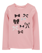 Kid Bow Long-Sleeve Graphic Tee, image 1 of 3 slides