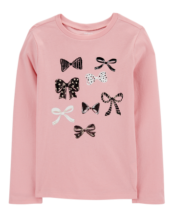 Kid Bow Long-Sleeve Graphic Tee, 
