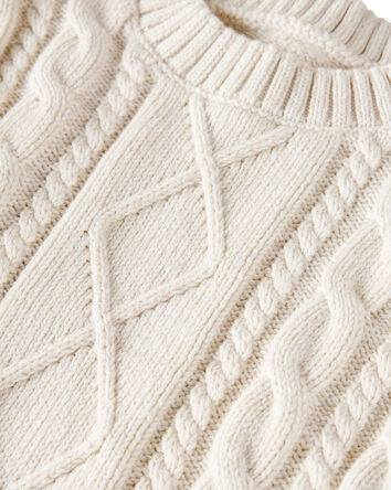 Toddler Organic Cotton Cable Knit Sweater, 