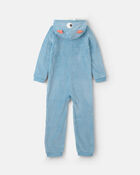 Boys 1-Piece Monster Halloween Fleece Pyjama Costume - Blue, image 6 of 8 slides