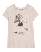 Kid Floral Skater Girl Graphic Tee, image 1 of 2 slides