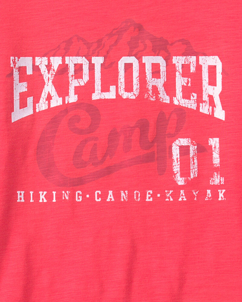 Gar&ccedil;ons - T-shirt &agrave; imprim&eacute; &laquo;Explorer Camp&raquo; - Orange, image 2 sur 2 diapositives