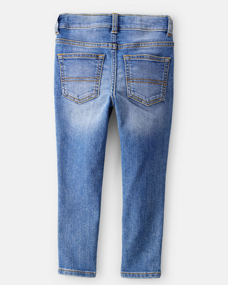 Enfant en bas âge Jeans de coupe fuseau à délavage indigo vif, image 2 sur 5 diapositives