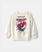 Toddler Boy &copy;Marvel Spider-Man French Terry Pullover Sweatshirt - White, image 2 of 4 slides