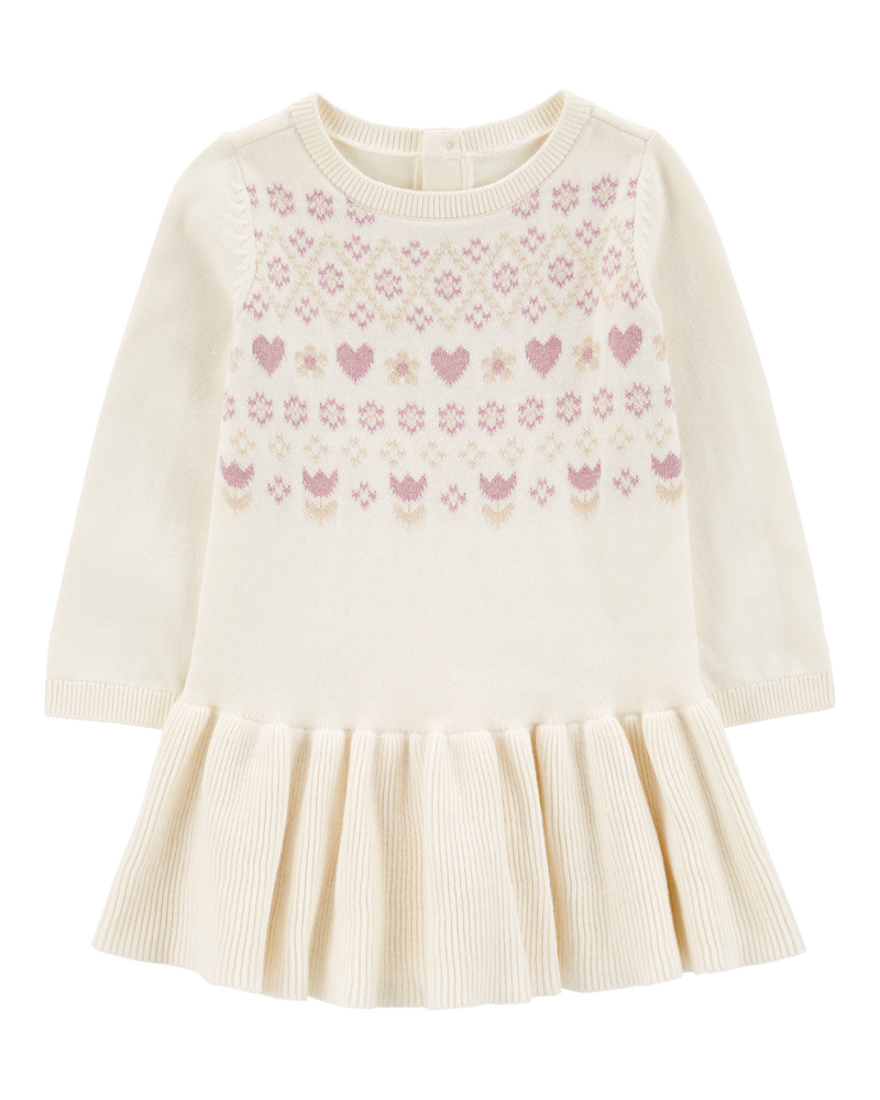 Baby Girls Baby Fair Isle Sweater Dress 18M Carter s