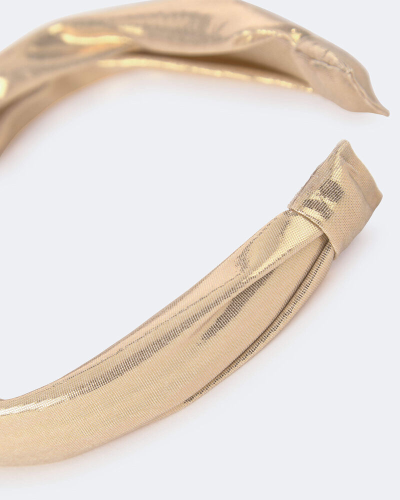 Toddler Girl Metallic Knotted Headband - Gold, image 5 of 5 slides
