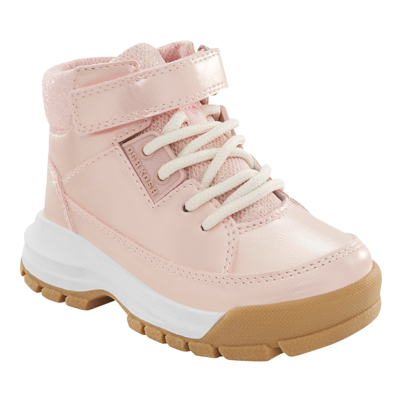 Kids Girls Kid Metallic Pink Lace Up Boots 1Y OshKosh Bgosh