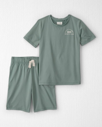 Jeune - Ensemble 2 pi&egrave;ces haut et short de mati&egrave;re recycl&eacute;e, 