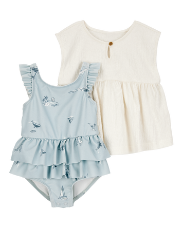 Baby 2-Piece Swimsuit & Cover-Up Set, 