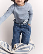 Toddler Tiny Shadow Long-Sleeve Pocket Graphic Tee - Blue, image 4 of 7 slides
