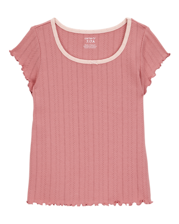 Kid Pointelle Baby Tee, 