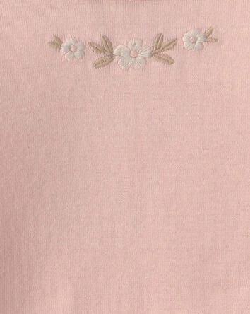Baby Girl 3-Piece Flowers Bodysuit & Pant Set - Pink/Ivory, 