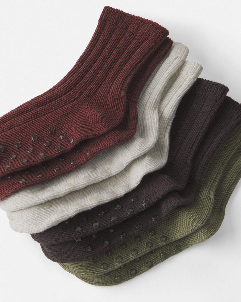 Toddler 4-Pack No-Slip Ankle Socks Made with Organic Cotton, image 2 of 2 slides