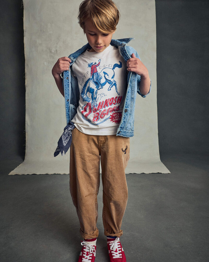Boys Cowboy Graphic Tee - Cream, image 4 of 7 slides
