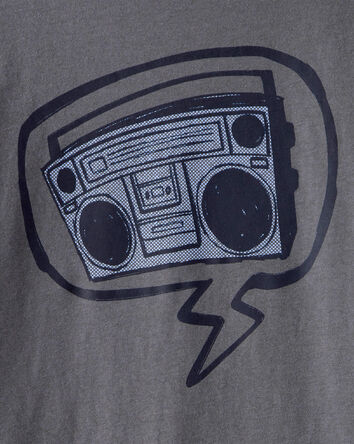 Gar&ccedil;ons - T-shirt graphique &agrave; manches longues Radio - Gris, 