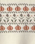 Jeune - Chandail tricot motif jacquard en coton biologique, image 3 sur 3 diapositives
