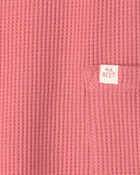 Baby Waffle-Knit Sleeveless Romper - Orange, image 2 of 3 slides