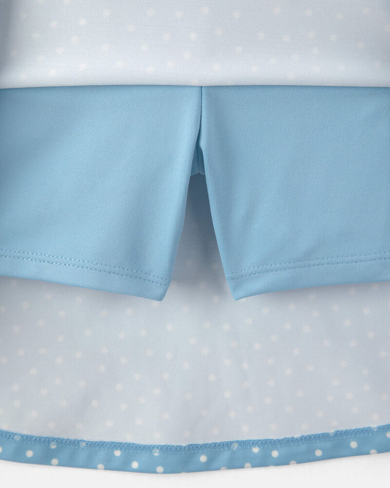 Filles - Robe de style sportif &agrave; pois - Bleu, image 3 sur 4 diapositives