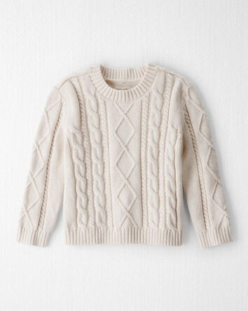 Toddler Organic Cotton Cable Knit Sweater, 
