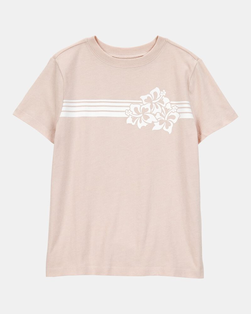 Boys Floral Short-Sleeve Graphic Tee - Khaki, image 1 of 3 slides