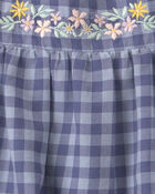 Baby Girl Gingham Twill Top - Blue, image 6 of 7 slides