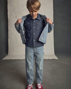 Boys Hickory Denim Baggy Jeans - Light Wash, image 4 of 5 slides