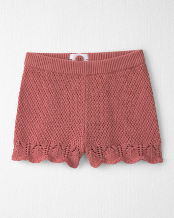 Baby Girl 2-Piece Organic Cotton Knit Top & Short Set, 
