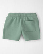 Toddler Boy Recycled Shorts Made with Organic Cotton in Palm Green, image 3 of 5 slides