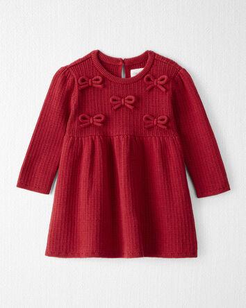 Bébé fille - Robe chandail en coton biologique, 