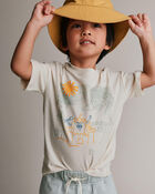 Tout-petit - T-shirt d&eacute;contract&eacute; &agrave; imprim&eacute; de plage - Cr&egrave;me, image 5 sur 6 diapositives