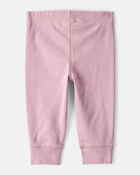 B&eacute;b&eacute; fille - Emballage de 2 pantalons en coton &agrave; enfiler&nbsp;&ndash; Bleu, rose, image 2 sur 5 diapositives
