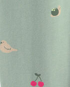 Baby Girl Butterfly Pull-On Stretch Leggings - Green, image 3 of 4 slides
