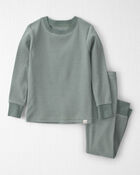 Toddler 2-Piece Organic Cotton Ribbed Pyjamas, image 1 of 4 slides